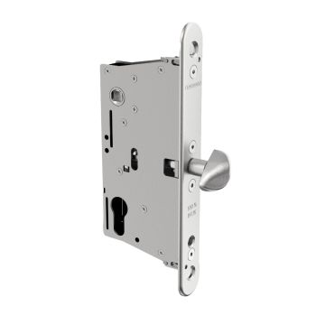 Zamek wpuszczany Eightylock-S Locinox do bram przesuwnych - z backsetem 60 mm, rozstaw 92 mm, zaczep wpuszczany