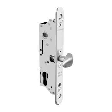 Zamek wpuszczany Fiftylock-S Locinox do bram przesuwnych - z backsetem 30 mm, rozstaw 92 mm, zaczep wpuszczany