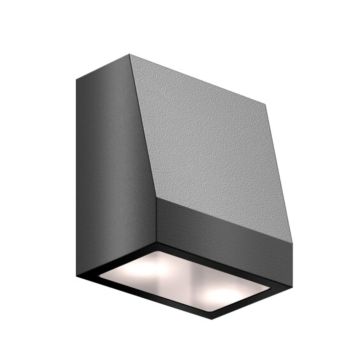 Zewnętrzne oświetlenie ścienne, trapezowe Hepta Locinox 230 V AC - 75 mm, czarne