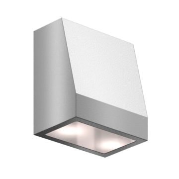 Zewnętrzne oświetlenie ścienne, trapezowe Hepta Locinox 230 V AC - 75 mm, srebrne
