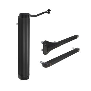 Hydrauliczny samozamykacz Locinox Verticlose do furtek z zawiasami 90° i 180° -  pionowy, czarny