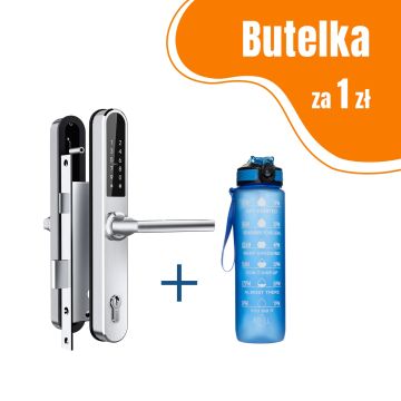 Zamek elektroniczny HATO TB-312 92 – srebrny, w angielskiej wersji językowej + butelka motywacyjna z tritanu