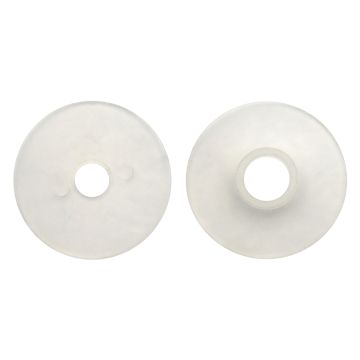 Gumy dociskowe do uchwytów punktowych – białe, płaska + kołnierz, fi 50 mm