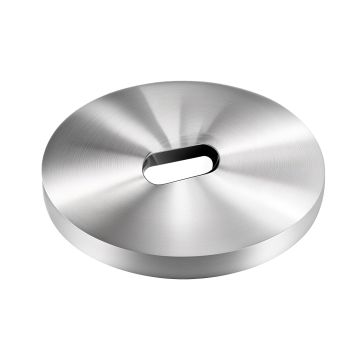 Dystans do uchwytów punktowych – fi 50 mm, grubość 5 mm, otwór montażowy: fasolka, stal nierdzewna, satyna