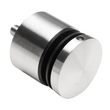 Uchwyt punktowy rotula do szkła, do powierzchni płaskiej, fi 50/8/M10x70 - szkło 8 - 17,52 mm, pusty dystans, aisi304, satyna