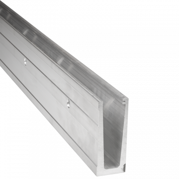 Profil aluminiowy do balustrad całoszklanych 5000 x 119 x 47 mm, grubość szkła: 12-21,52 mm