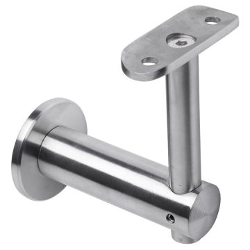 Uchwyt poręczy do ściany, fi50/H90/42,4, stal nierdzewna, satyna