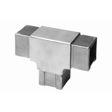 Łącznik trójnik T profilu 40x40x2/H30, wklejany (aisi304, syst.40x40, satyna)