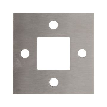 Podstawa słupa balustrady 40x40 mm do wspawania, 100x100 mm, stal nierdzewna, satyna