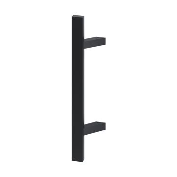 Pochwyt do drzwi jednostronny, prostokątny, mocowanie 45° - 500x300 mm (AISI304, uniwersalny, czarny)