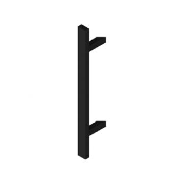 Pochwyt-antaba jednostronny prostokątny czarny 45°, 20x40x1200 mm (AISI 304, uniwersalny, malowany)