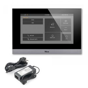 Monitor NICE MB2-WMONIT MyBell - 2-żyłowy, 7-calowy wyświetlacz TFT LCD, Linux