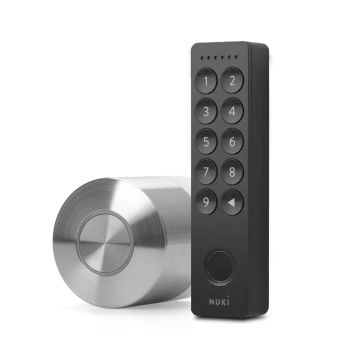 Inteligentny zamek Nuki Smart Lock Pro (5 gen) w zestawie z czarną klawiaturą NUKI Keypad 2.0 