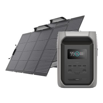 Zestaw: Stacja zasilania EcoFlow Delta 3 1500 + 2x panel fotowoltaiczny 220W