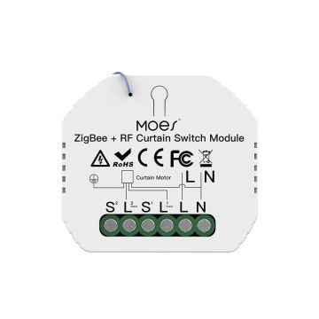 Sterownik dopuszkowy rolet Zigbee + RF Moes MS-108ZR Tuya