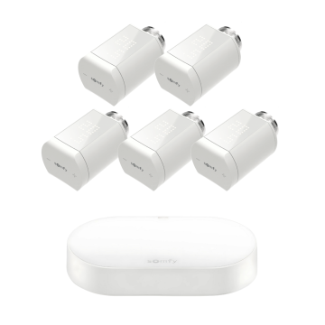 Zestaw inteligentnego ogrzewania Somfy centrala Connectivity Kit + 5x głowica termostatyczna