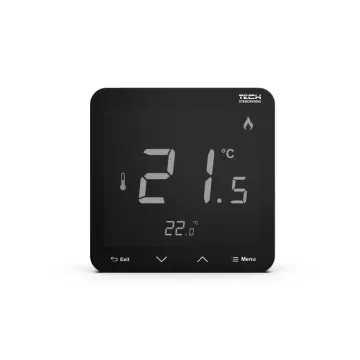 Bezprzewodowy regulator pokojowy TECH R-8s PLUS Czarny (WG.11.0625)