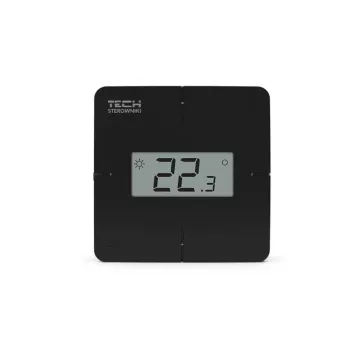 Bezprzewodowy regulator pokojowy mechaniczny TECH R-8X Czarny (WG.11.0750)