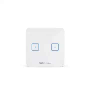Włącznik dwupolowy TechSterowniki SINUM WS-02 Biały (WG.23.0009)