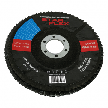 STAR FLEX Tarcza listkowa do szlifowania T29 125-22 granulacja 80, INOX