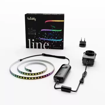 Inteligentna taśma LED Twinkly Line - Starter Kit, RGB LED, 1.5 Meters, Black Strip, Plug Type C