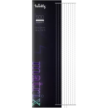 Kurtyna świetlna Twinkly Matrix - 500 RGB LED Lights Pearl Shaped, Clear Wire, Plug Type F