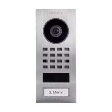 Wideodomofon IP DoorBird D1101V (PoE / WiFi) (montaż natynkowy, sterowanie elektrozaczepem) stal nierdzewna V2A, szczotkowana