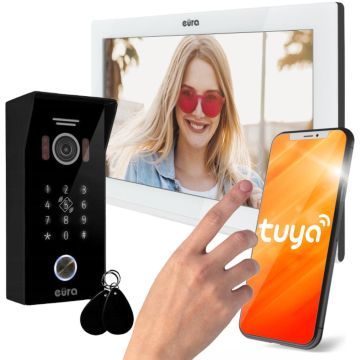 Wideodomofon EURA WiFi, RFID, (VDP-99C5) TUYA BIały
