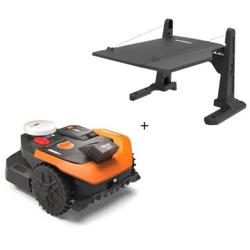 Zestaw robot koszący WORX Landroid Vision Cloud AI WR305E - do 500 m², V-SLAM, RTK Cloud + Garaż WORX WA0828