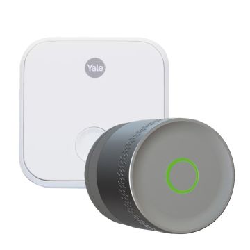 Zestaw inteligentny zamek Yale Linus L2 LITE srebrny + Mostek Connect X