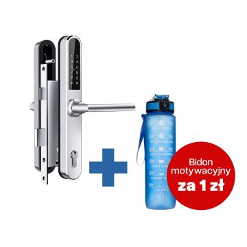 Zamek elektroniczny HATO TB-312 92 – srebrny, w angielskiej wersji językowej + butelka motywacyjna z tritanu
